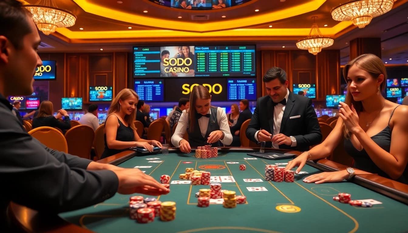 Experience thrilling gameplay at SODO CASINO with vibrant tables and dynamic betting action.