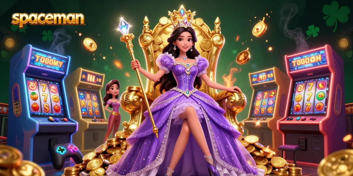 Spin to win big with the Spaceman as the astronaut leads in a vibrant casino scene.