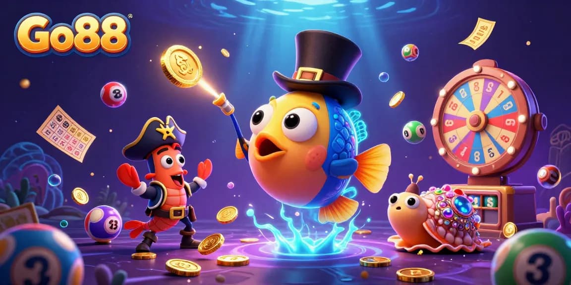 Go88 players win exciting prizes while exploring a vibrant undersea world in vivid colors and dynamic elements.