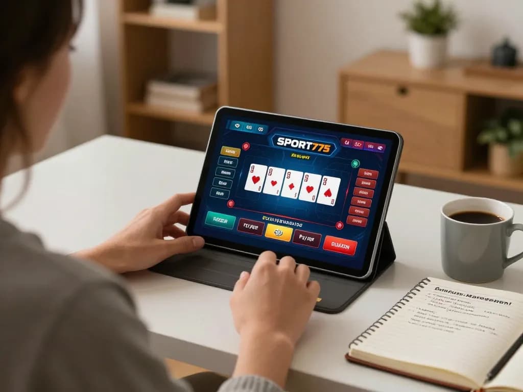 Terlibat dalam perjudian online di SPORT777 dari pengaturan rumah yang nyaman, menampilkan permainan strategis.