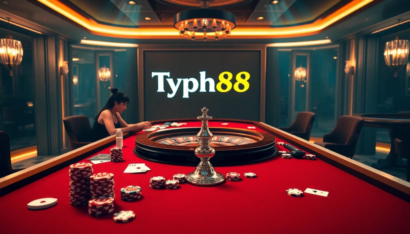 Experience thrilling gameplay at Typhu88 with vibrant poker action and elegant casino ambiance.