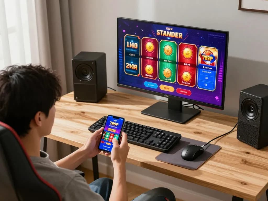 Player betting on 789P mobile app in a modern home setup