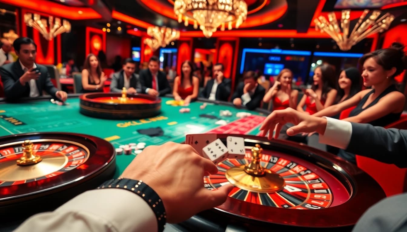GK88 gaming table with players engaging in exciting casino action.