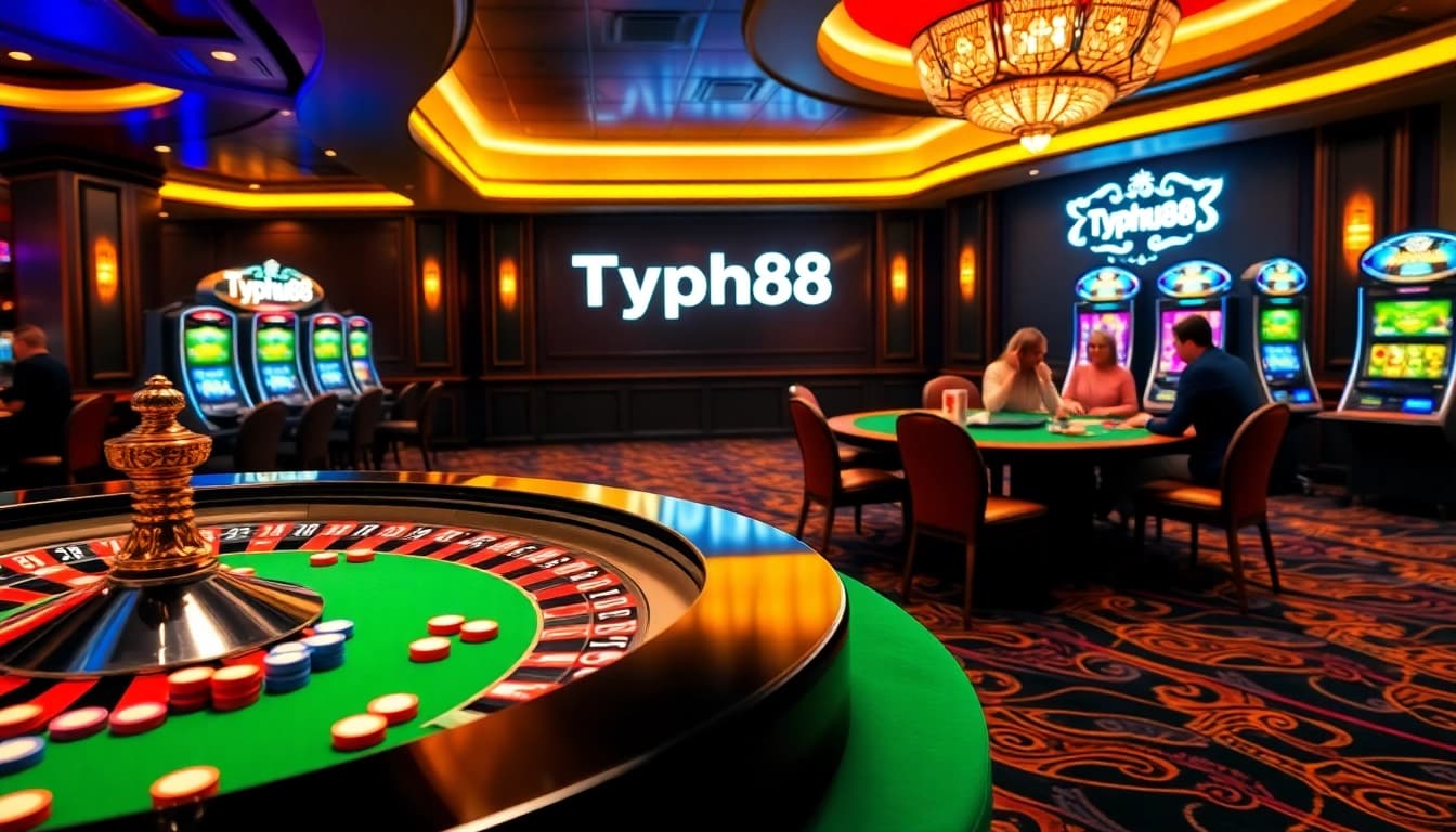 Typhu88 brings the excitement of casino gaming to life with vibrant tables and slot machines.