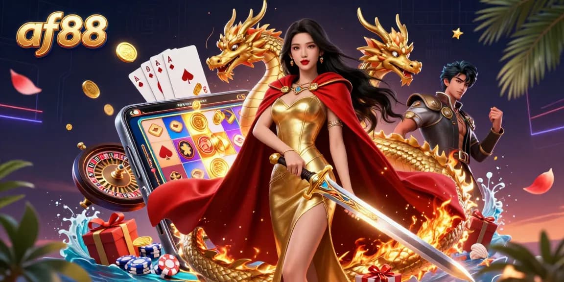 Spin and win at af88 with vibrant slot games featuring golden coins and dynamic gameplay.