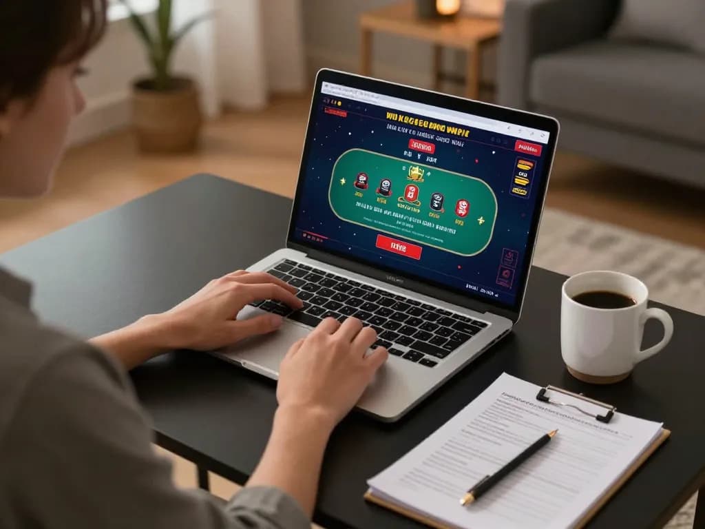 Engaging in online blackjack at https://sc88.games/ from a cozy home, focusing on gameplay.