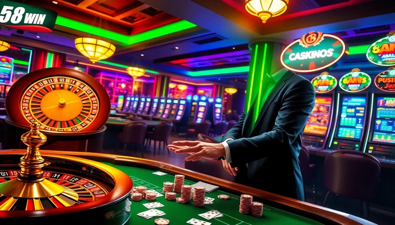 Experience the thrill of 58win as players engage with vibrant casino games and interactive betting options.