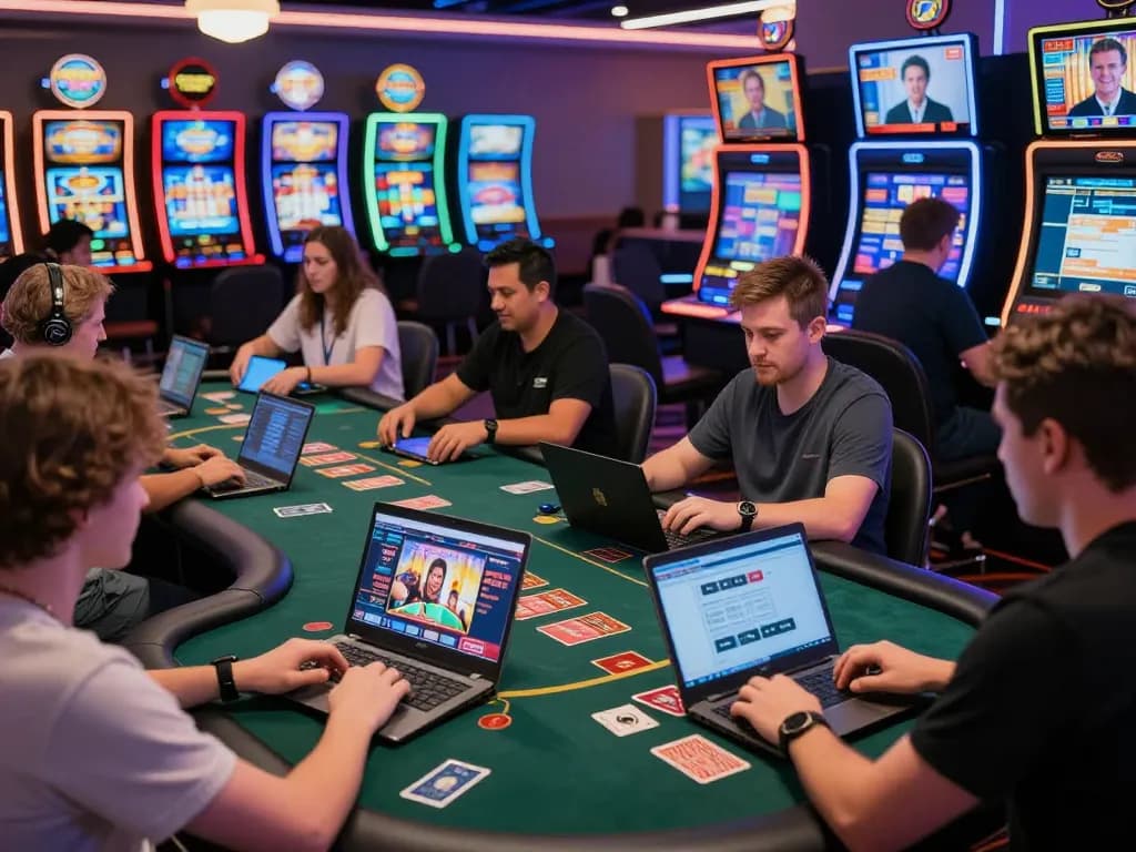Exciting online gambling experience with kuwin players engaging in casino games at virtual tables