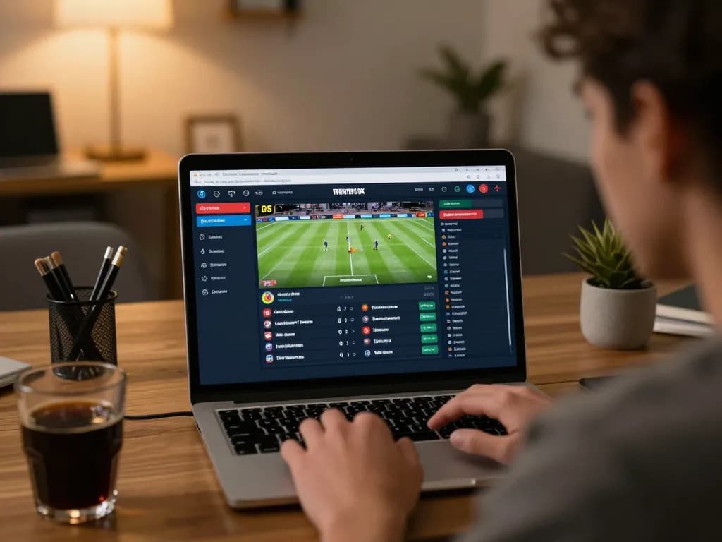 Engaging in live betting on Gsc108 sportsbook interface from home workspace