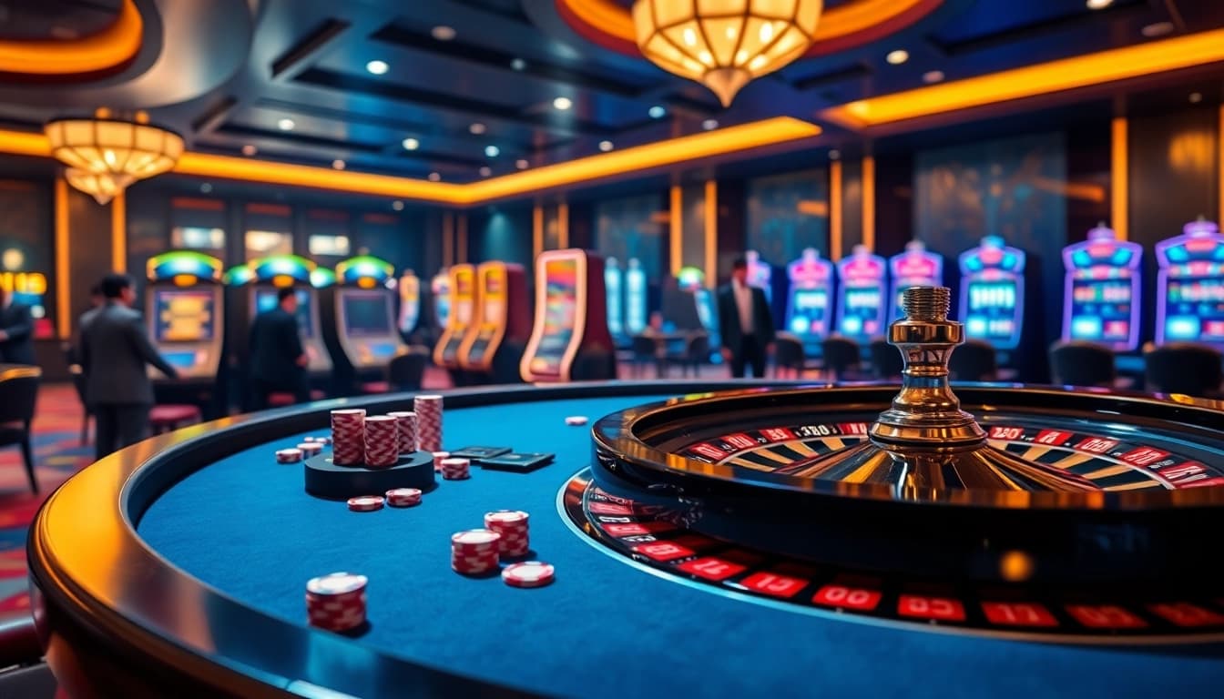 SODO CASINO gaming room featuring vibrant roulette spins and stylish players betting.