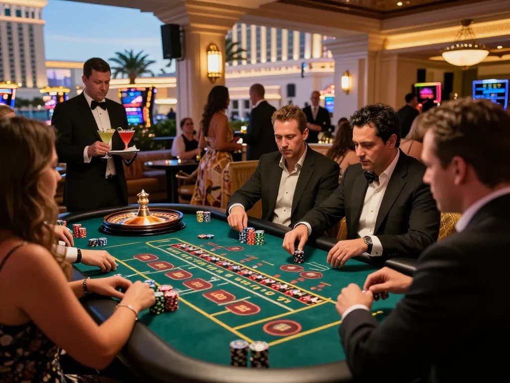 Experience the thrill of Pragmati Play at a high-end casino roulette game with engaging players.