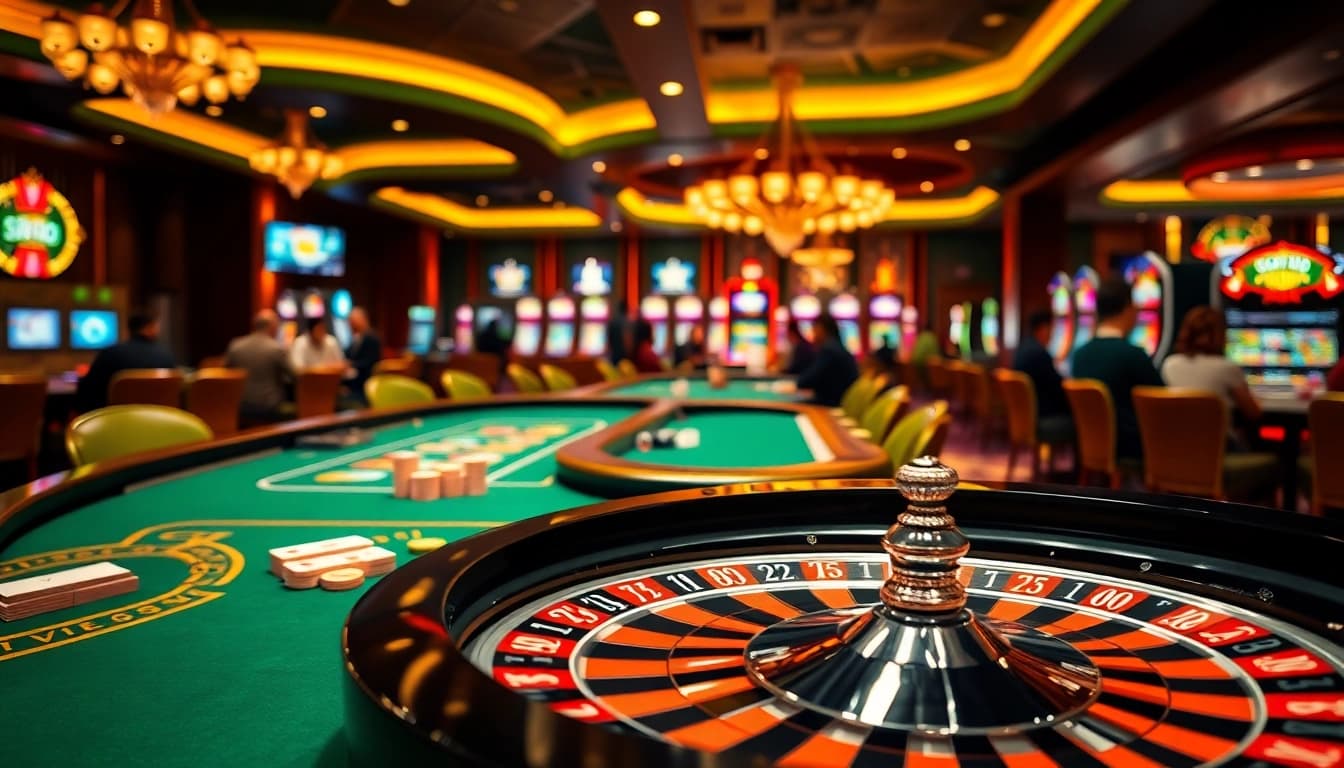 SODO CASINO provides an exhilarating poker experience with vibrant tables and glowing slot machines.