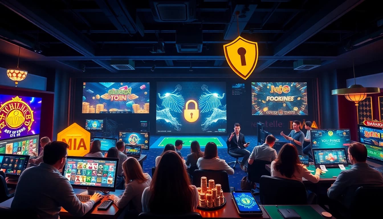 Engaging scene depicting users Đăng nhập Nhất Vip for an exciting online gaming experience.