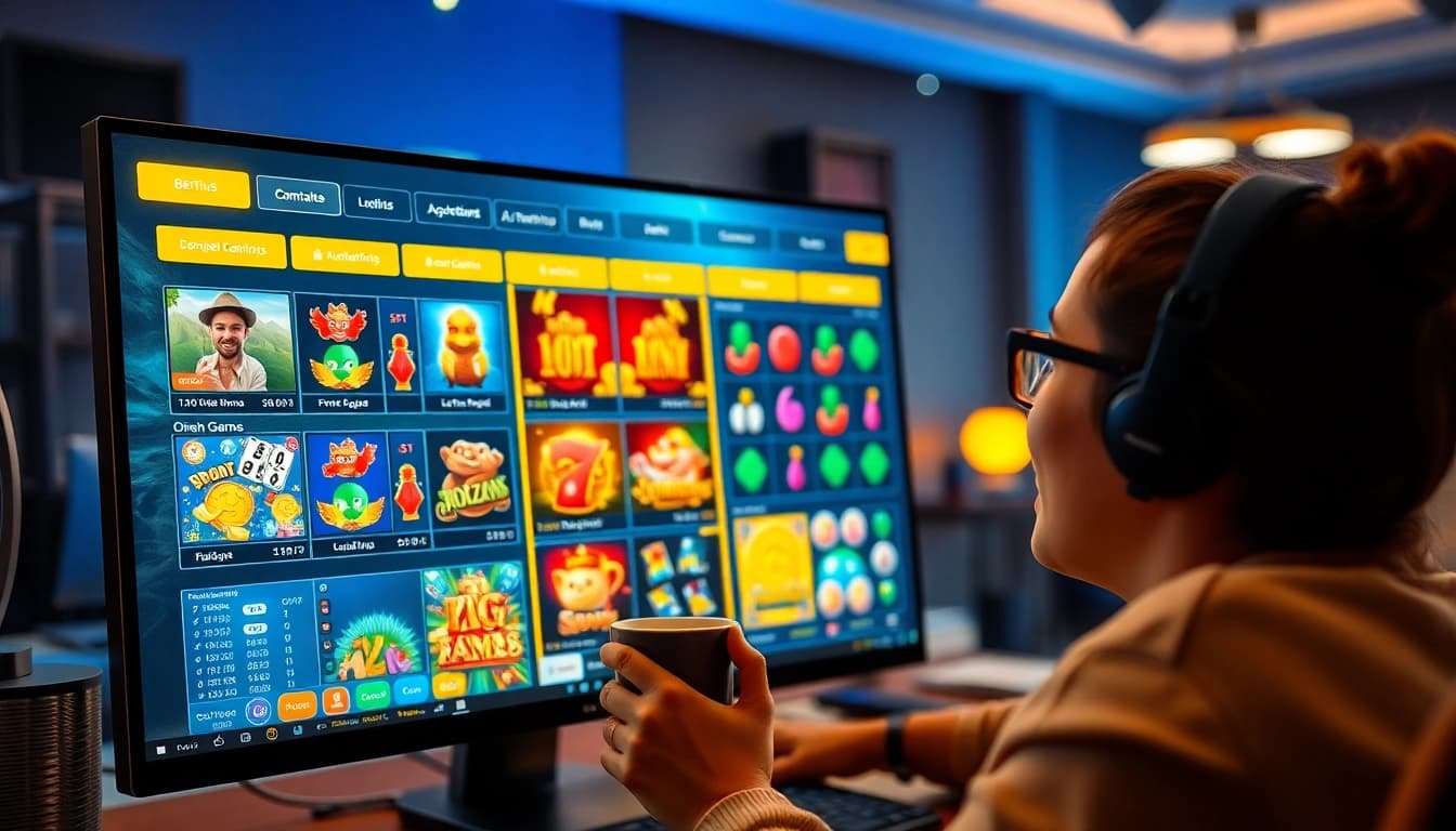 Asupantoto online betting platform showcasing engaging slot games and lottery options with a dynamic user interface.