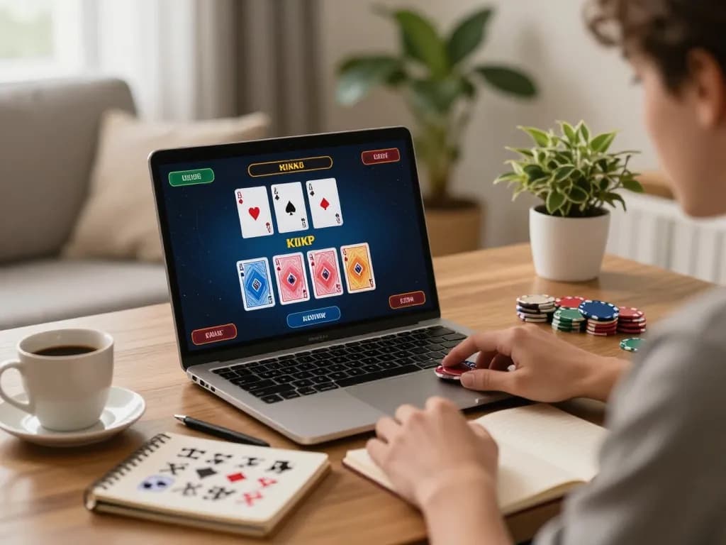 Engage in Safe Non AAMS online blackjack gaming in a cozy home setting.