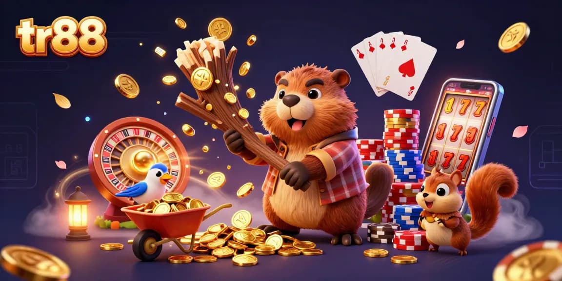 Experience thrilling wins at tr88 with our captivating 3D casino illustration.