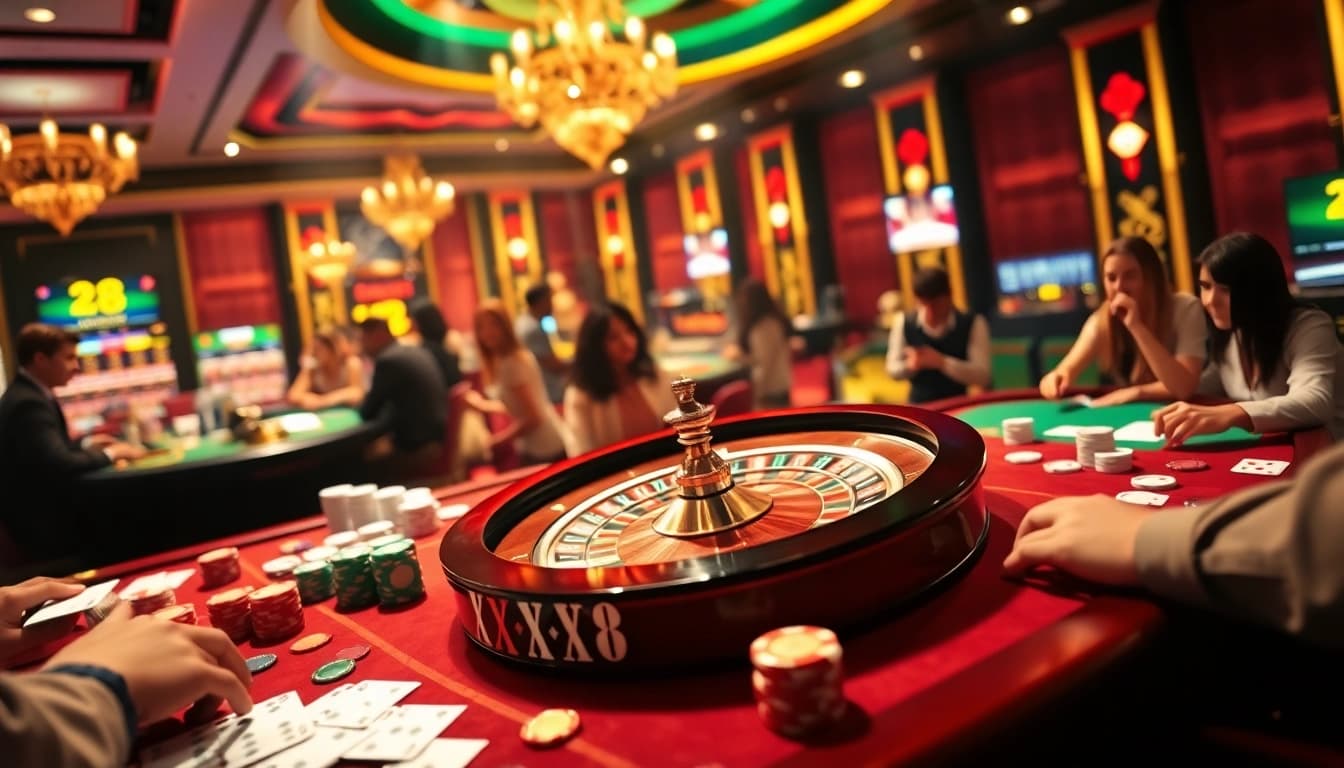 Cue the excitement at XX88 as players win big at the casino table surrounded by glamorous décor.