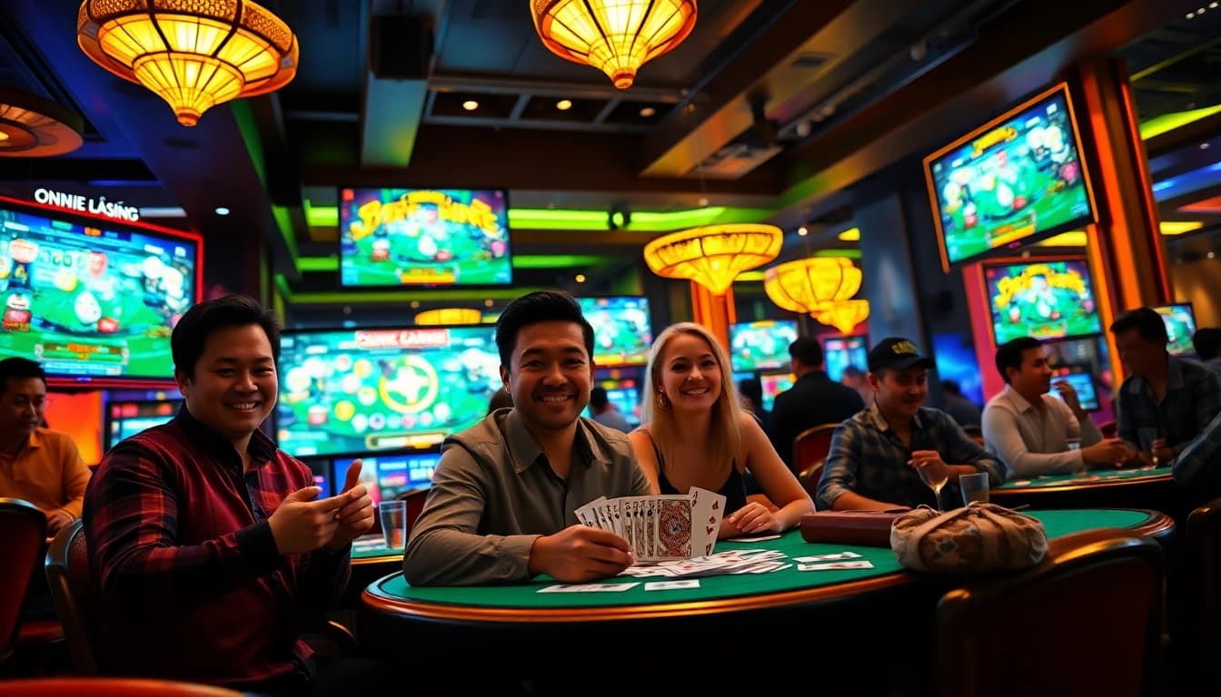 Experience the thrill of game đánh bài đổi thưởng in a lively online casino setting.