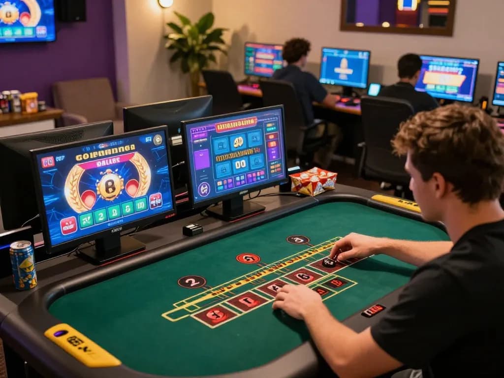 Player betting on ho88 online blackjack, showcasing vibrant game graphics and responsible gaming atmosphere