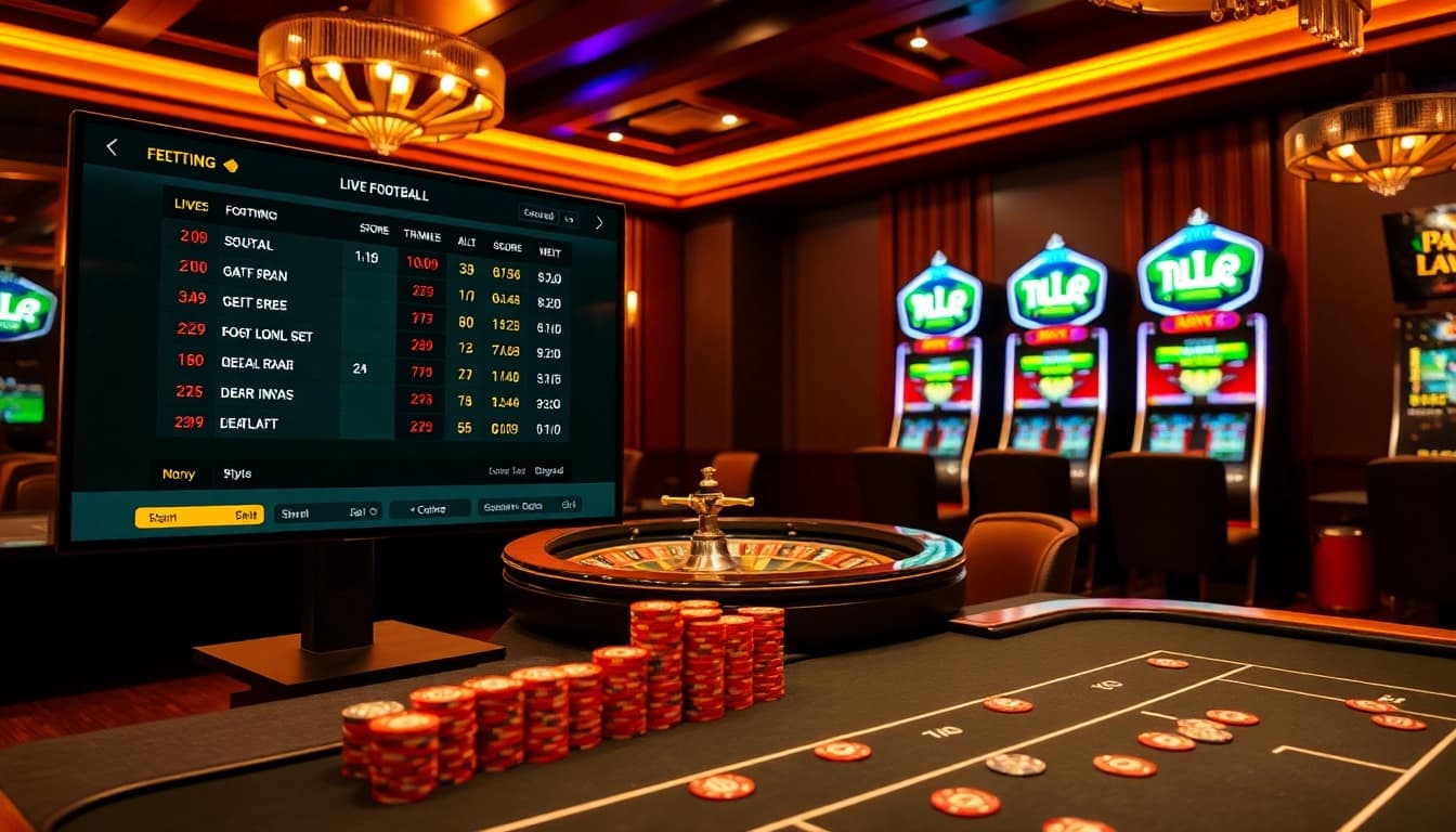 Experience thrilling live betting on 7m tỷ lệ bóng đá with a vibrant casino atmosphere.