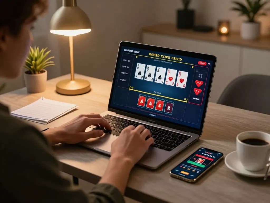 Engaged player using https://xx88.video/ to participate in live blackjack gaming on a laptop.