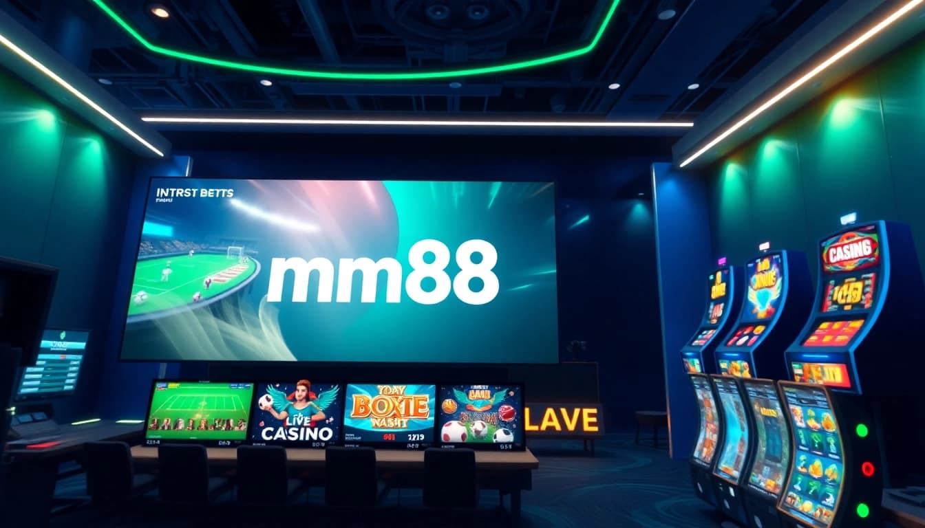 mm88 online betting platform displaying vibrant game tiles in a modern interface.