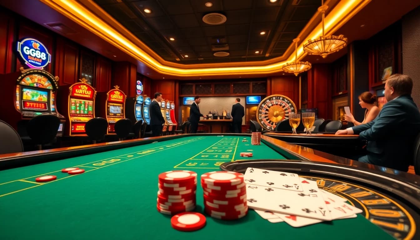 Experience thrilling gameplay at https://gg88.cn.com/ with a stylish casino table and vibrant poker chips.