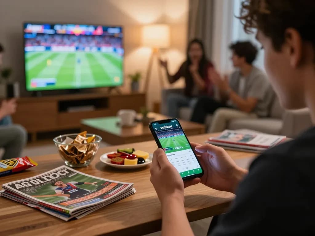 Person actively placing bets on xocdiavn app in a cozy home environment
