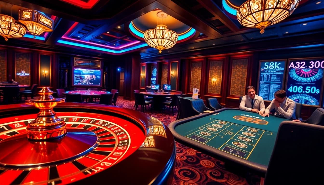 Experience the thrill of 88bet with plush gaming tables and vibrant casino atmosphere.