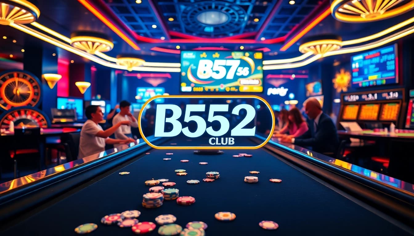 Experience thrilling gameplay at B52 Club with vibrant casino gaming tables and excited players.