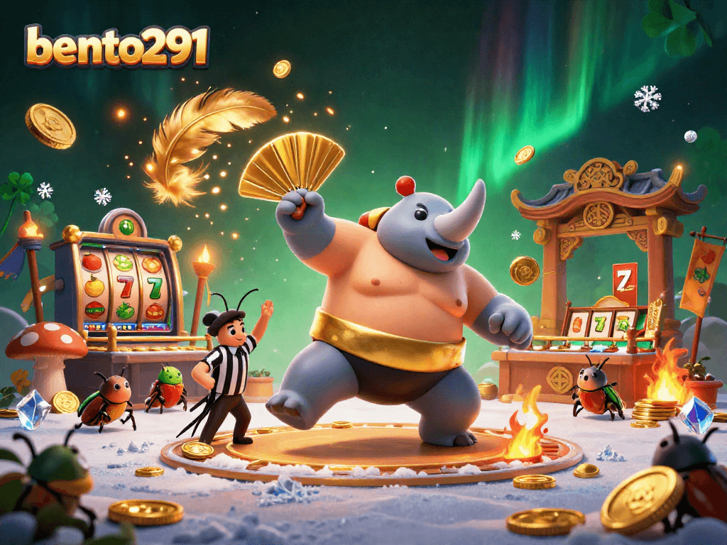 Bento291 offers vibrant casino action with dynamic scenes featuring charming beetles!
