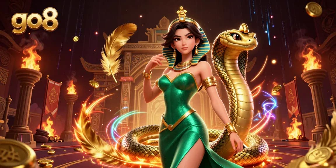 Experience thrilling wins with go8 at this vibrant casino illustration featuring stylish characters and dynamic elements.