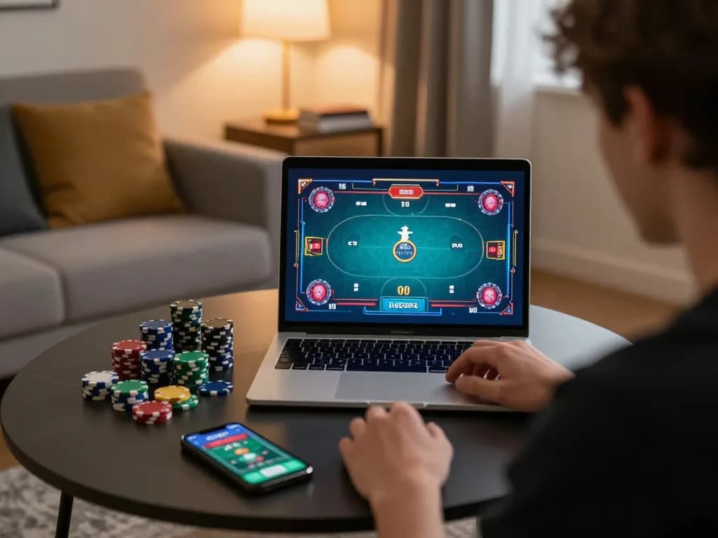 casascholars enhancing online poker strategies in a cozy home environment