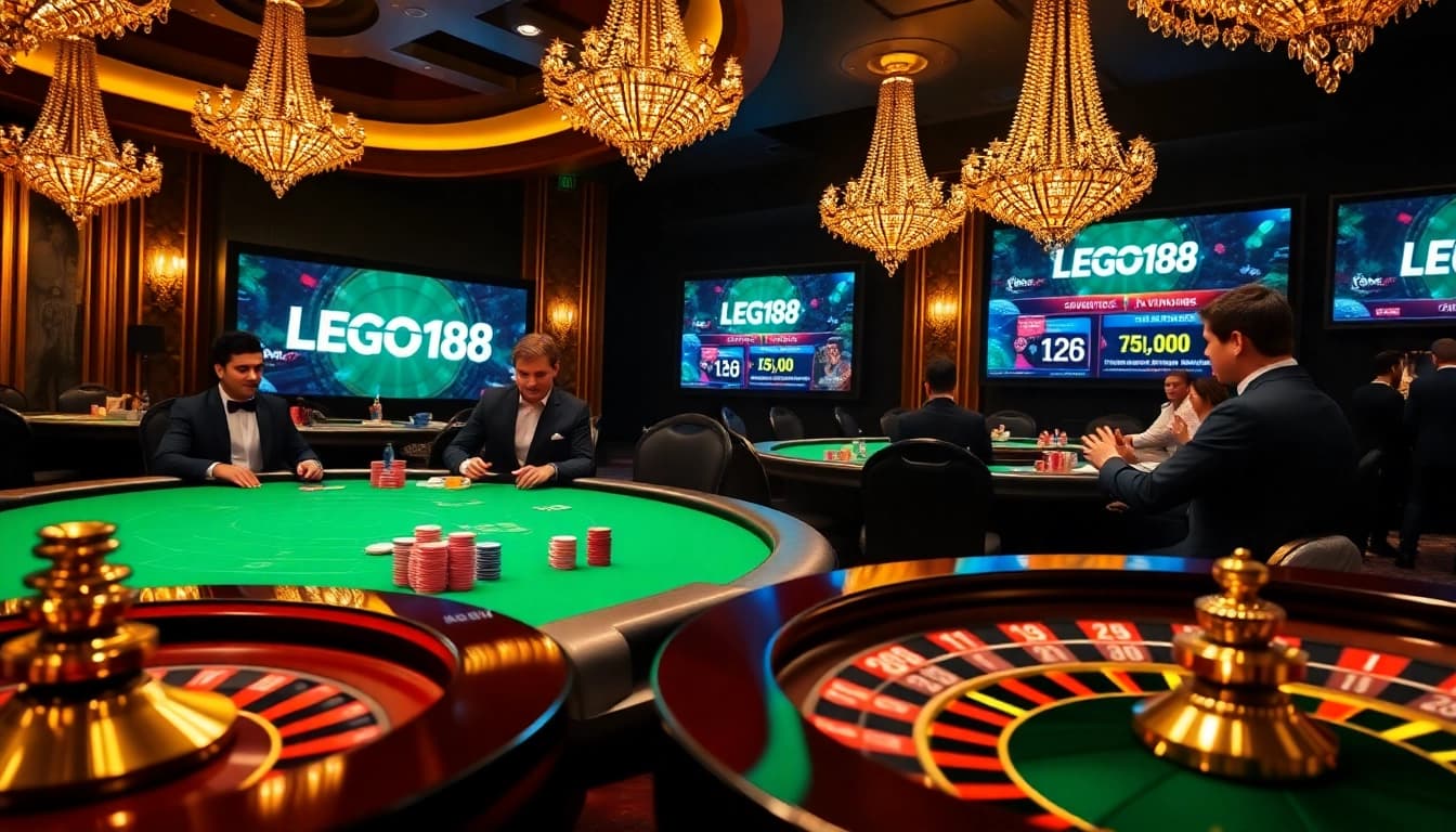 Engage with the thrilling atmosphere of LEGO138 while playing at a luxurious casino table.