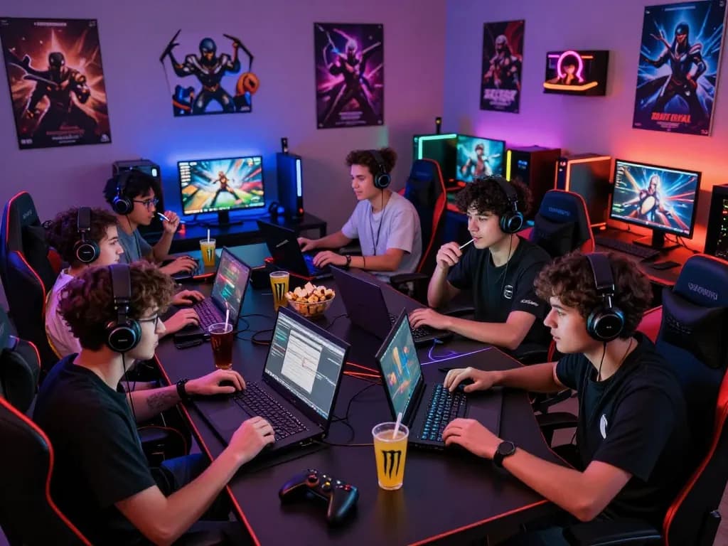 Exciting gaming session at https://fabetz88.com/ with players enjoying multiplayer action in a vibrant atmosphere.