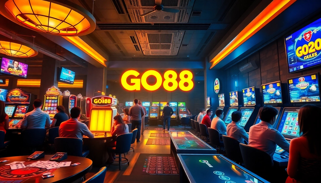Exciting GO88 online gaming platform showcasing players engaged in various games.