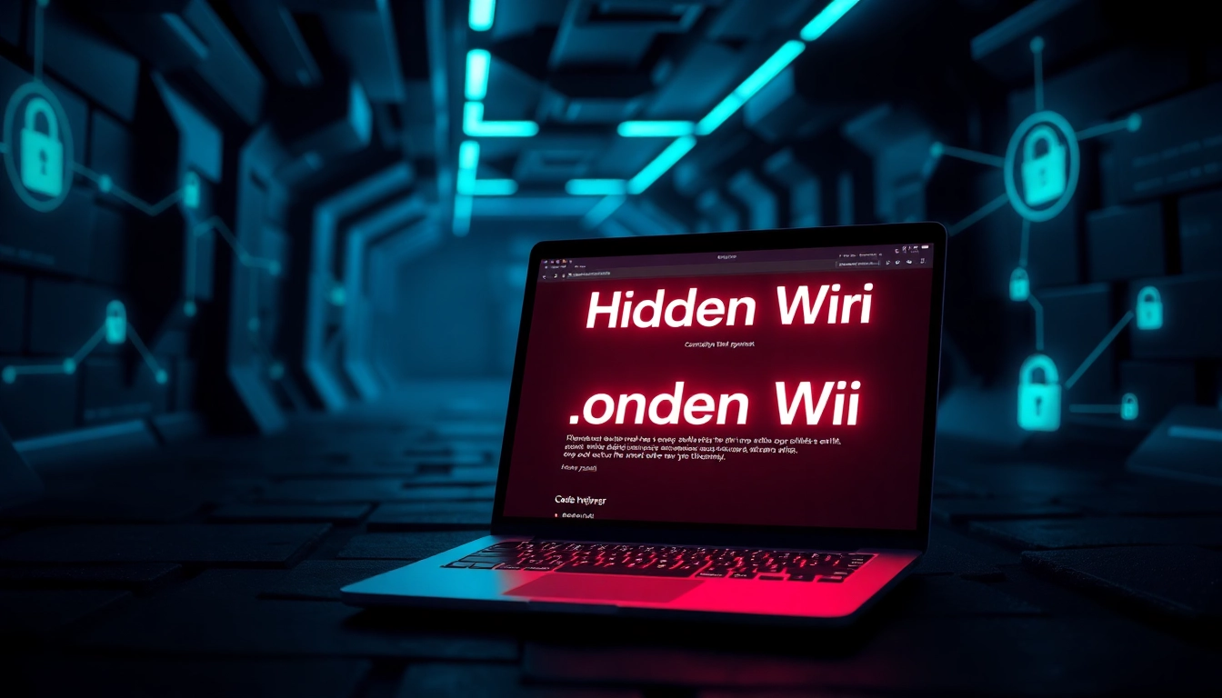Visual representation of the Hidden Wiki 2026, showcasing secure .onion links in a digital underground environment.