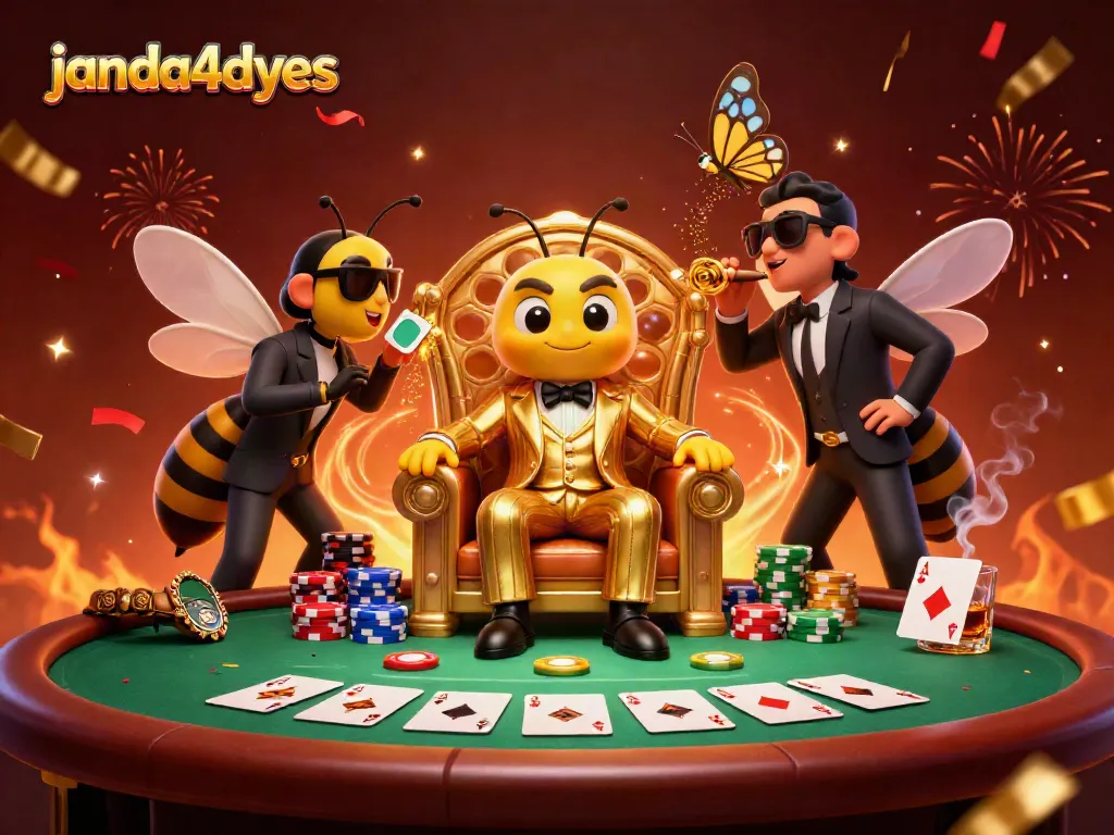 Permainan janda4dyes dengan bos lebah 3D dan keseruan taruhan poker yang menarik.