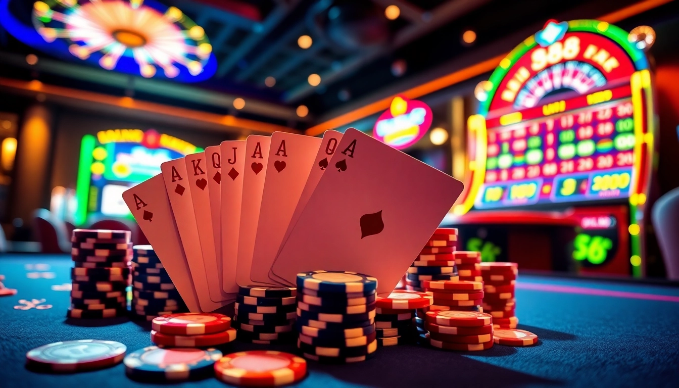 Experience high-stakes excitement at uu88.c with vibrant casino visuals and thrilling action.