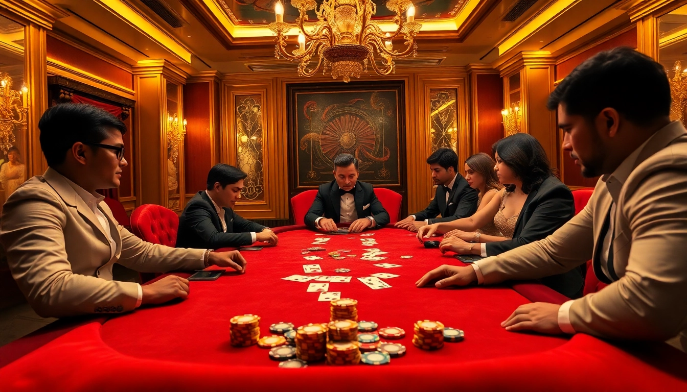 Experience high-stakes poker at 79king, surrounded by luxury and excitement in a vibrant casino setting.