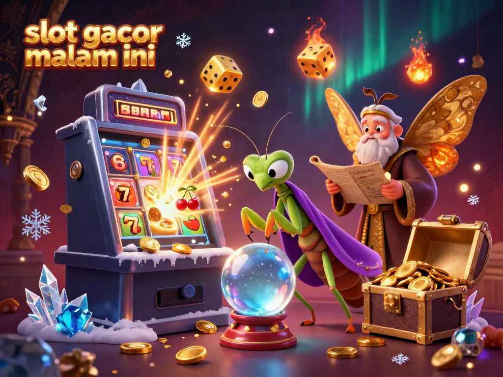 Menyaksikan slot gacor malam ini dengan karakter unik serta mesin slot berjuta koin meluncur.