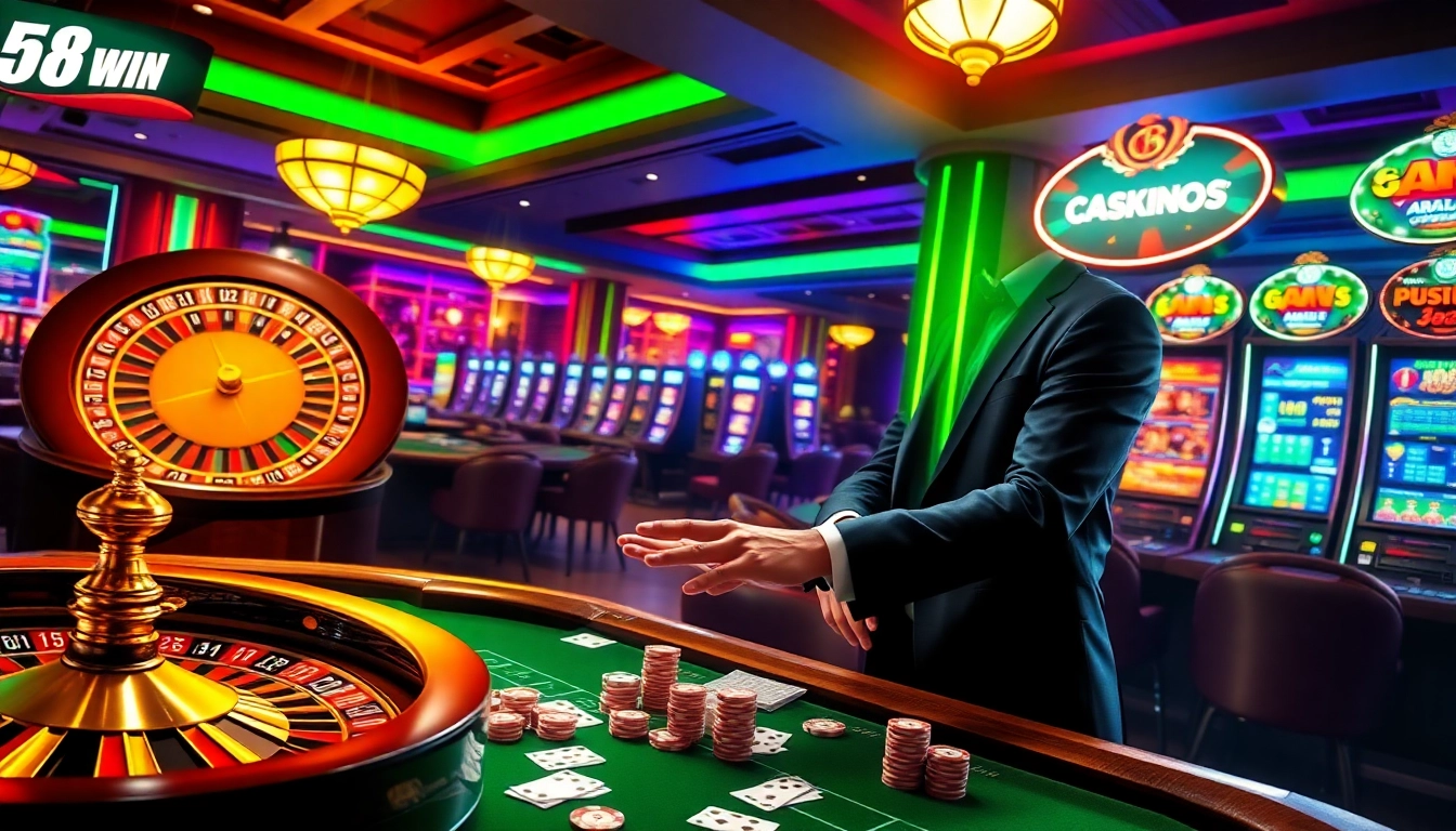 Experience the thrill of 58win as players engage with vibrant casino games and interactive betting options.