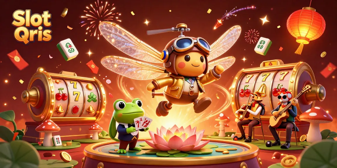 Experience slot gaming excitement with Slot Qris featuring dynamic characters and vibrant casino elements.