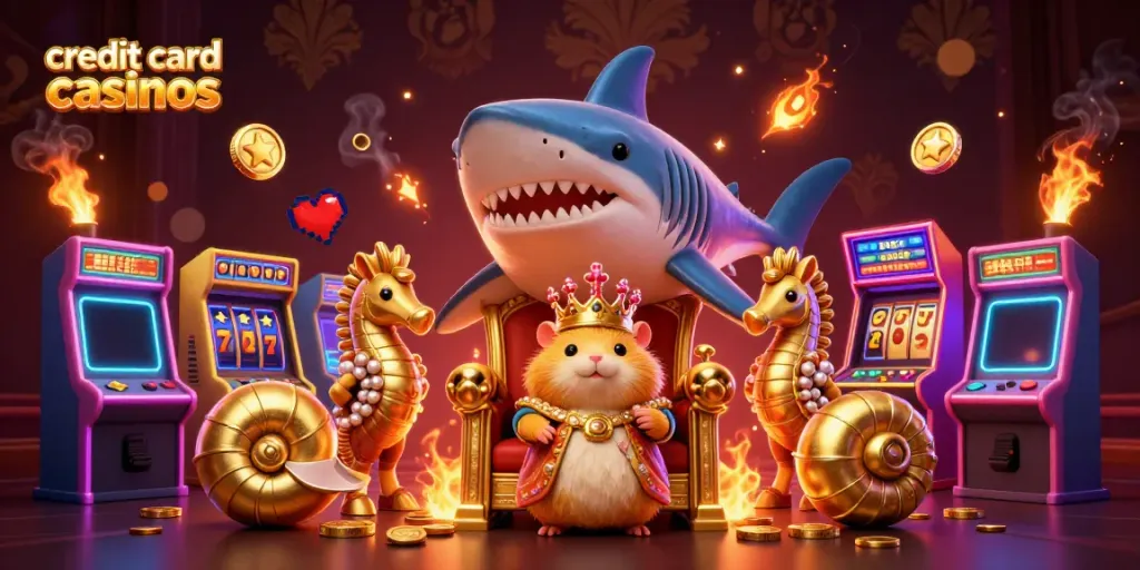 Play at credit card casinos featuring exciting gaming elements and vivid characters.