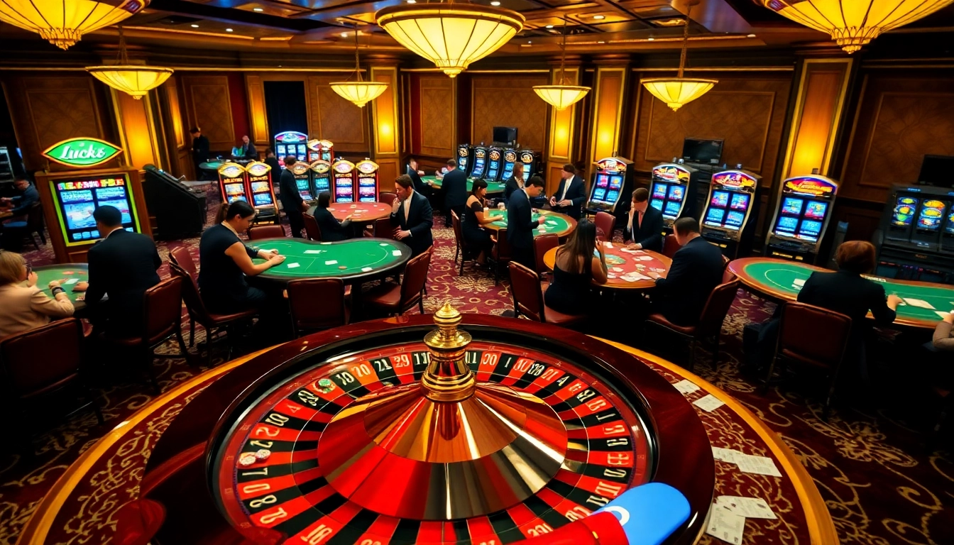 Experience thrilling gameplay at luck8 with vibrant casino elements, poker chips, and roulette excitement.