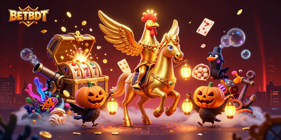 Experience the thrill of BETBDT in an ultra-detailed 3D casino scene featuring dynamic golden rooster characters.