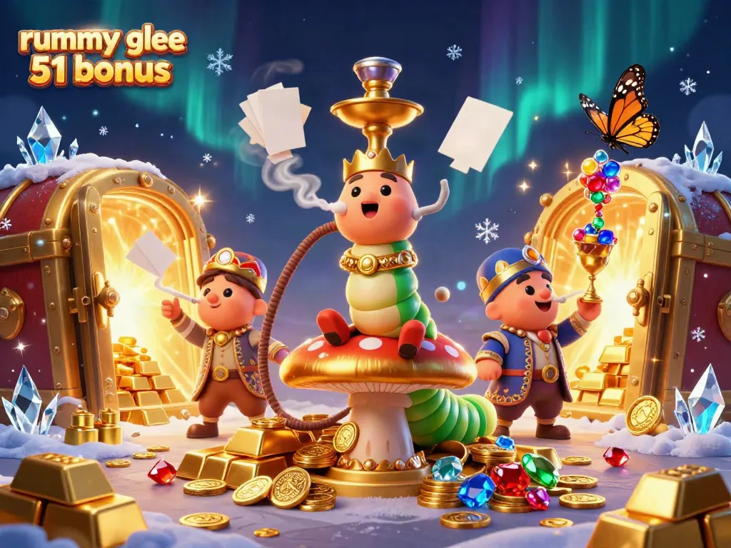 Menangkan bonus rummy glee 51 dengan ilustrasi menarik yang menampilkan karakter ikonik dan elemen kasino