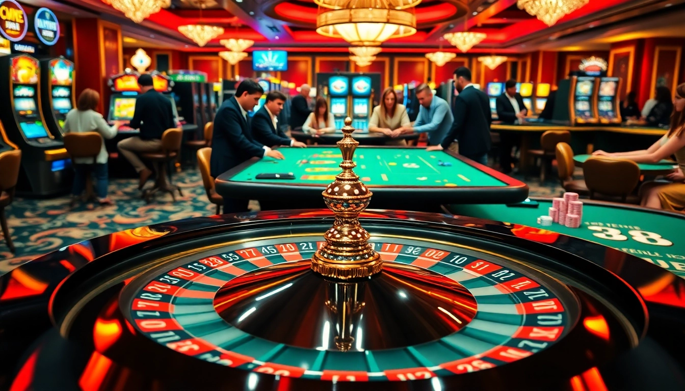 Experience the thrill of winning at CM 88 in a luxurious casino environment with roulette and poker.