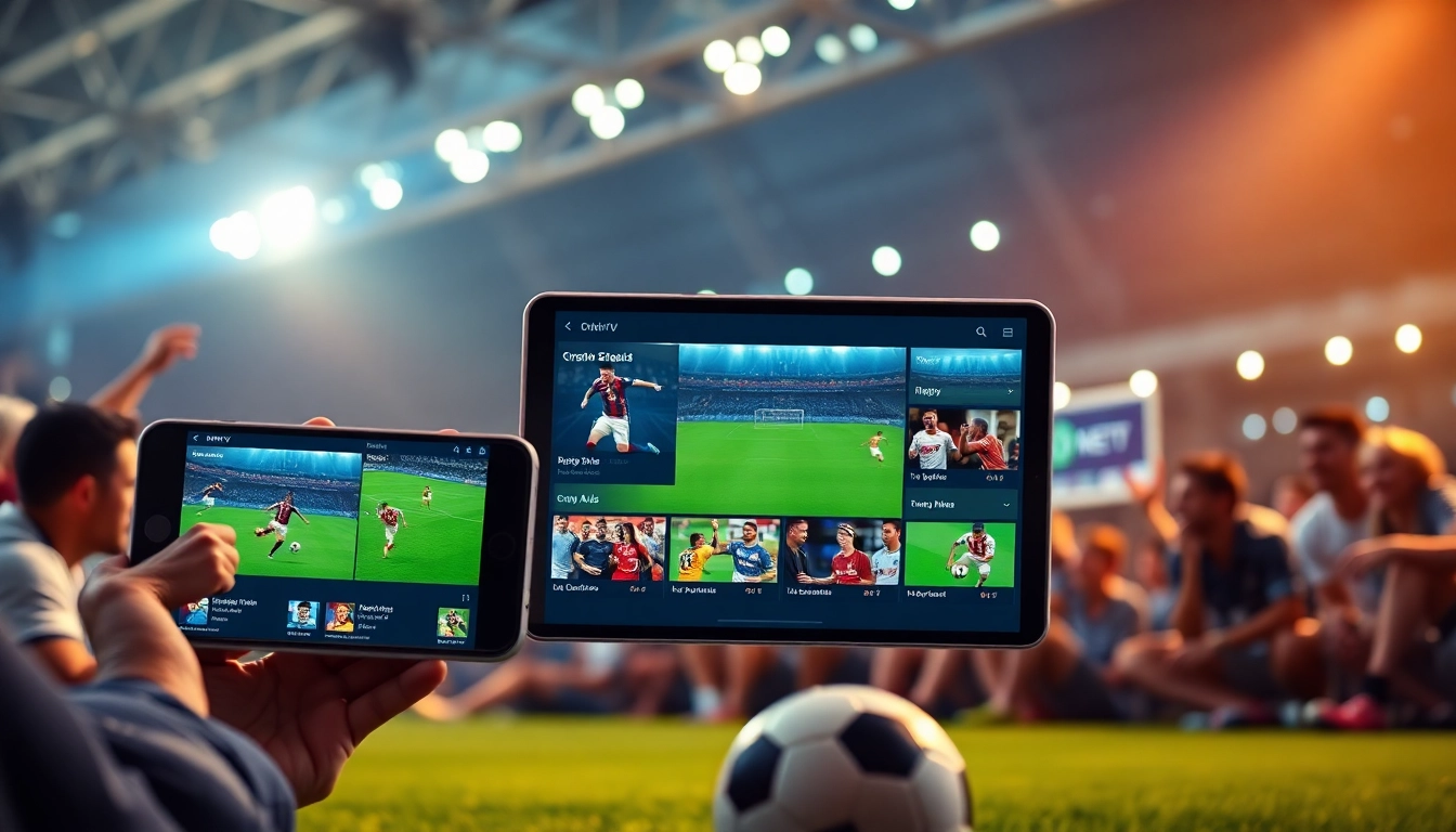Live football match streaming on OKWINTV with engaging interface.