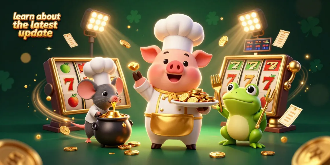 Learn about the latest update through an engaging visual story with vibrant characters and casino elements.